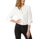 thumbnail image 1 of Camisas de manga larga con cuello de pie y botones para mujer INSPIRE CHIC 3XL blancas, 1 of 1