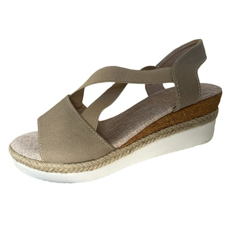 

Large Women Sandals Summer New Flat Bottom Slope Heel Fish Mouth Casual Women Sandals Women s Shoes Wide Width Sandals Women Sandals on Size 12 Sandals for Women Comfy Sandals for Women House