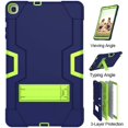 thumbnail image 4 of Mignova For Samsung Galaxy Tab A 10.1 2019 Case(SM-T510/T515),Heavy Duty Shockproof Rugged Case High Impact Full Body Protective Case for Samsung Galaxy Tab A 10.1 Inch T510/T515(Navy/Green), 4 of 7