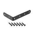 thumbnail image 3 of Uxcell L Shape 125x75x20mm Black Corner Brace Angle Bracket 2 Pack, 3 of 5