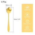 thumbnail image 2 of Uxcell 4Pack 5" Stainless Steel Flower Spoons Coffee Spoon Small Teaspoon, Gold, 2 of 4