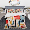thumbnail image 2 of Designart "Minimalist Blue and Red Form II" Abstract Bedding Covert Set - Abstract Blue Modern Bed Set With 2 Shams, 2 of 6