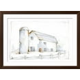 thumbnail image 2 of Art.com Barnyard Pencil Sketch II Art Print by Ethan Harper, Brown Frame Wall Art, 44" x 32", 2 of 4
