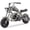 Gray, variant on 49cc Gas Mini Chopper Bike - Sturdy Metal Frame, Disc Brakes, Rear shock absorber& Headlight - 165 lb Max Load, 18 mph (Black)