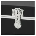 thumbnail image 4 of Seaside Style Heavy Duty 31" Under Bed Storage Trunk with Wheels & Lock, Closure Type, 30" L x 8.25" W x 18.25" H, Ideal Camp Dorm Room Trunk Footlocker Antique Black, 4 of 8