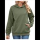thumbnail image 1 of Sudadera con Capucha para Mujer, Informal, de Larga, Holgada, con Bolsillo. Verde S, 1 of 9