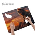 thumbnail image 2 of Lion Sunset Cliff Majesty 1000-Piece Wooden Jigsaw Puzzle for Adults, Fun & Challenging Family Game, Stylish Wall Decor & Holiday Gift, 2 of 7