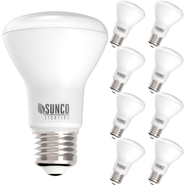 Sunco Lighting 8 Pack Br20 Led Bulb 7w 50w Dimmable 3000k Warm White 550 Lm E26 Base Indoor Flood Light For Home Or Office Space Ul Energy Star Com Br20 Led Bulb 7w 50w Dimmable 3000k, Dimmable Indoor Flood Light Fixture