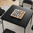thumbnail image 4 of PIONEERWORKS PU Padded Folding Card Table, 34 Inch Portable Square Game Table with Collapsible Legs, Multifunctional Foladable Table for Game Rooms and Banquets, 1 Piece, Black, 4 of 10