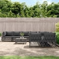 thumbnail image 1 of vidaXL 9 Piece Garden Lounge Set with Cushions Anthracite Steel, 1 of 5