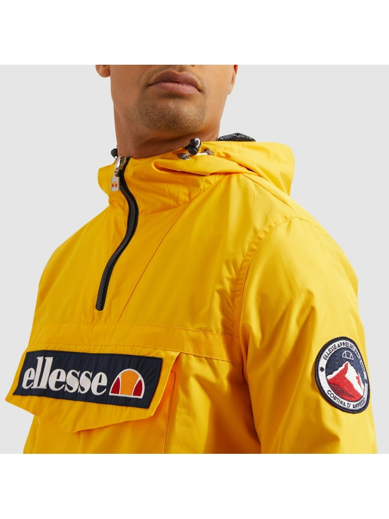 Ellesse YELLOW/BLACK Mont 2 Overhead Windbreaker Jacket, US X-Large