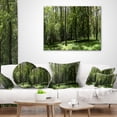thumbnail image 3 of Designart Wild Green Forest Panorama - Oversized Forest Throw Pillow - 16x16, 3 of 4