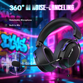 thumbnail image 4 of ATTACK SHARK L30PRO Wireless Gaming Headset,7.1 Surround Sound, 50mm Drivers,20ms Low Latency,Detachable Noise-Canceling Microphone, Aluminum Alloy Frame,Quad-Mode Connectivity, 4 of 10