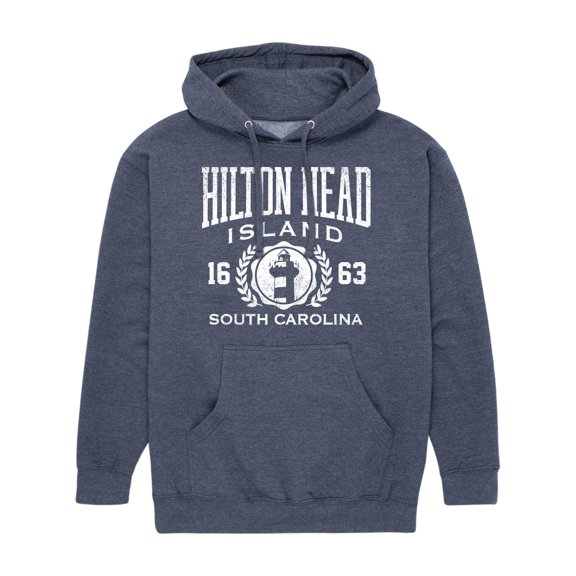 Instant Message - Hilton Head Island Collegiate - Men's Pullover Hooded Fleece Sweatshirt
