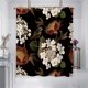 thumbnail image 5 of Cortina de ducha impermeable con diseño estereoscópico de hojas y flores de selva tropical, con ganchos, para baño y ducha., 5 of 6