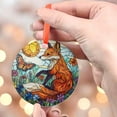 thumbnail image 4 of Fox Ornament Suncatcher, Symbol Fall Ornament, Fox Wildflowers Window Hangings, Gift for Mom, Thanksgiving, Fox lovers gift, 2025, Holiday 2025, Seasonal Holiday Decor, Holiday, 4 of 5