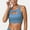 Blue, variant on Women's Sports Bra with Scoop Neck and Front Cutout Design for Low to Medium Impact Workouts - X Large, Blue