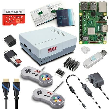 Vilros Raspberry Pi 3 Model B+ (B Plus) Retro Arcade Gaming Kit with 2 Classic USB