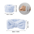 thumbnail image 2 of Jademall 12Pcs Headbands Wristbands Set for Washing Face, Knotted Spa Head Bands Wrist Towels Skincare Hair Bands Arm Bands for Womens Makeup Facial-White, Pink, Blue, Gray, 2 of 10