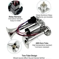 thumbnail image 6 of Train Air Horn for Truck Car, 12V/24V 600db Dual-Tone Electric Horn Kit with Air Compressor, Loud Dual Trumpet Horn for Trucks, Cars, Motorcycles, Boats, 6 of 7