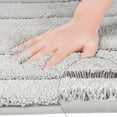 thumbnail image 3 of Unique Bargains Geometry Bathroom Rug Mat Soft Absorbent Non-Slip Comfortable Bath Rugs Light Gray 16" x 24", 3 of 6