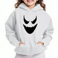 thumbnail image 2 of lcziwo Ghost Hoodies for Boys Girls Halloween Graphic Hooded Sweatshirt Kids Holiday Party Pullover Hoody Tops White 120, 2 of 5