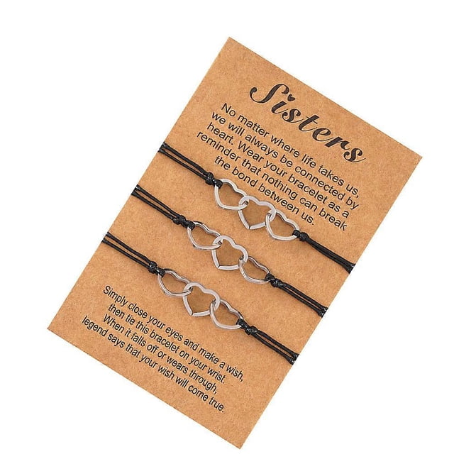 Hollow Heart 3Pcs Fashionable Women Christmas Gift Adjustable