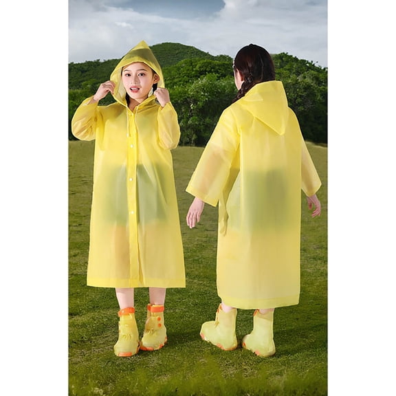 BAODANN Spring Summer And Autumn Boys' And Girls' Plain Color Buttoned Thick Poncho Raincoats Rain Ponchos Toddler Coat Boots Kids Girls Raincoat Girls Rain Oat Kids Raincoats Boys Toddler Raincoats
