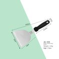thumbnail image 1 of New Plastic Handle Stainless Steel Steak Frying Shovel Teppanyaki Spatula Kitchen Cooking Tools-HAPDEN, 1 of 4