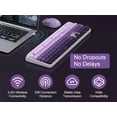 thumbnail image 4 of MageGee V920 Wireless Gaming Keyboard and Mouse Combo – Retro Purple Keyboard, Ergonomic Design, 2.4G, Whisper Quiet Keys, Adjustable DPI Mouse, Desk Accessories Office Supplies, 4 of 10