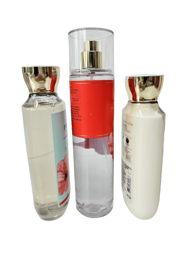 Bath & Body Works Poppy Shower Gel, Body Spray, Body Lotion Set
