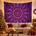 thumbnail image 3 of Mandala in Floral Filigree, Mystical Psychedelic for Meditation Enthusiasts, Ornamental Pattern Decor, Housewarming Gift, Tapestry Wall Hanging for Bedroom and Studio, 3 of 7