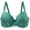 Green, variant on Bras for Women Plus Size Women's Plus Size Full Coverage Underwire Unlined Lace Bra Wireless Balconette Bras Half Cups