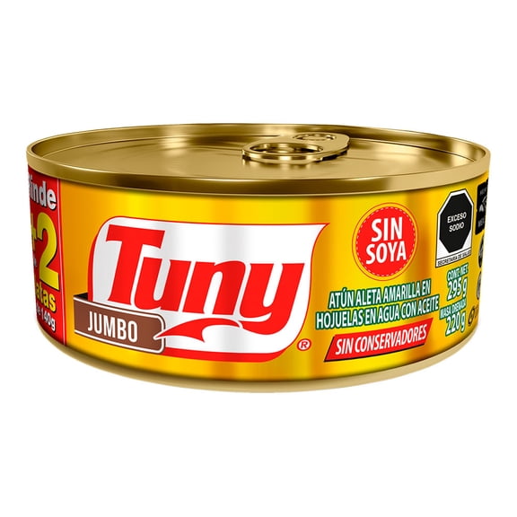 Atún Tuny en agua con aceite jumbo 295 g
