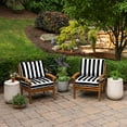 thumbnail image 4 of ARDEN Outdoor Plush Modern Tufted Blowfill Deep Seat Set, 24 x 24, Rain-Proof, Fade Resistant, Black Cabana Stripe, 4 of 9
