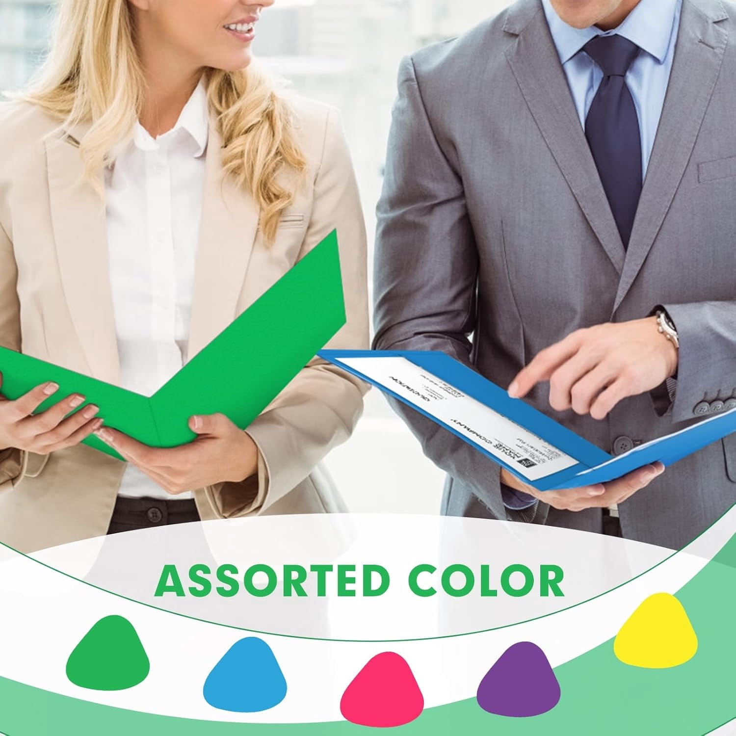 160 Pack 2 Pocket Folders, Letter Size Paper File Folder for School Office Home Business, Assorted 5 Colors