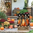 thumbnail image 4 of Fall Garden Flag 12x18 Inch Double Sided Outside, Autumn Pumpkin Welcome Seasonal Small Yard Outdoor Flag (White-Polka-Dot-NO.10), 4 of 6