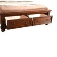 thumbnail image 4 of Contemporary Home Living Wooden Sleigh Queen Panel Bed with Two Storage Drawers - 97" - Brown, 4 of 6