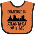 thumbnail image 3 of Inktastic Atlanta Georgia Someone Loves Me Skyline Boys or Girls Baby Bib, 3 of 4
