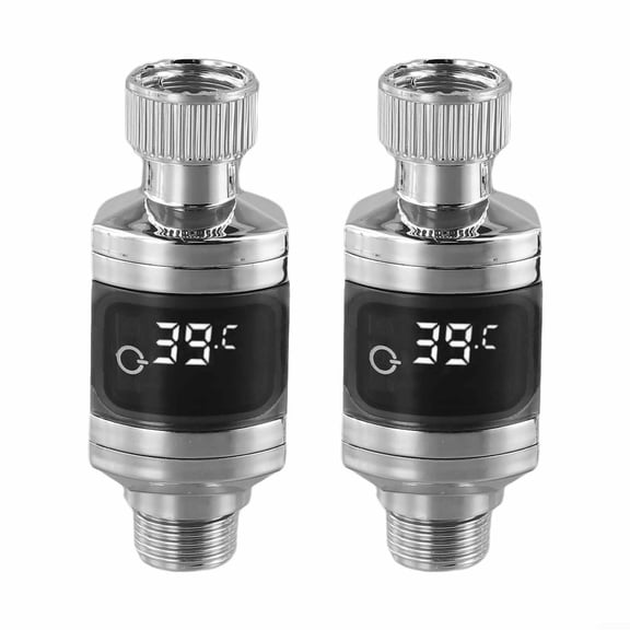 2-Pack LED Shower Water Temperature Monitor - Digital Display for Baby Bath & Home Bathroom