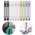 thumbnail image 3 of 20 bridas de silicona para bobinas, organizador de cables reutilizable con diseño de botón, organizador de cables de carga, auriculares y cables USB., 3 of 8