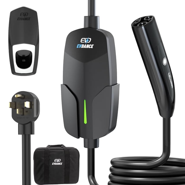 Cargador EVDANCE Nivel 2 Tesla 7.68kW 240V con cable de 7.6 m
