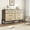 Black cabinet body contrasts with natural wood drawer fronts, variant on 7-Drawer Freestanding Entryway Storage Cabinet – Wide Wooden Hallway Dresser – Large Closet Organizer with Ample Drawers – Modern Furniture for Bedroom, Living Room