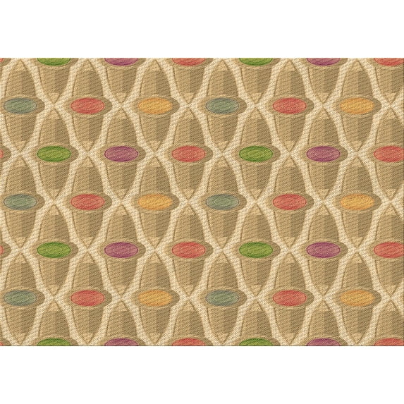 Ahgly Company Indoor Rectangle Patterned Yellow Orange Area Rugs, 8' x 12'