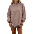 thumbnail image 2 of Oversized Sweatshirts for Women Crewneck 2026 Fall Outfits Long Sleeve Pullover Sweatshirt, Soft Loose Basic Tops Rose Gold Xl Byhontri, 2 of 6