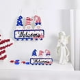 thumbnail image 3 of 4th of July Welcome Sign Decorations, Patriotic Gnomes Wooden Signs Star American Flag Large Hanging Decor for Independence Day Party Memorial Day Outdoor Home Front Door Ornament(14*20CM), 3 of 6
