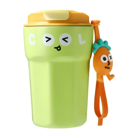 

Insulated Coffee Travel Mugs Mug 420ml Large Capacity Coffee Tumbler Cold Water Cup Coffee Cups for Outgoing Gym Holiday Gifts Green