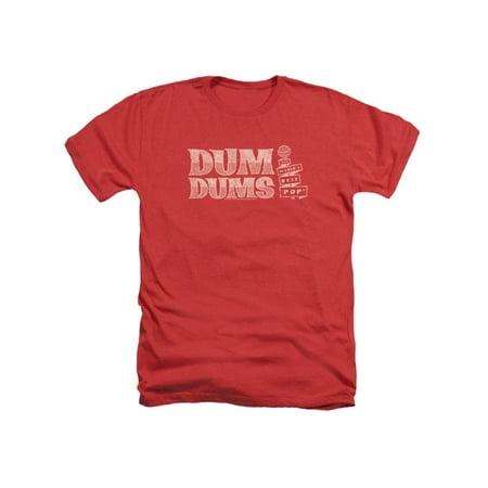 Dum Dums Candy Lollipop World's Best Adult Heather T-Shirt (Best Chocolate For Lollipops)
