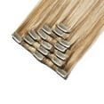 thumbnail image 3 of Extensions de Cheveux Humains Remy 100 % à Clip, Cheveux Humains Lisses et Soyeux, 7 Pcs, 15 clips, 3 of 6