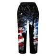 thumbnail image 4 of Hvot&aat Women's Harem Pants Red Galaxy Nebula Independence Day Printed Trousers High Waisted Jogger, 4 of 5